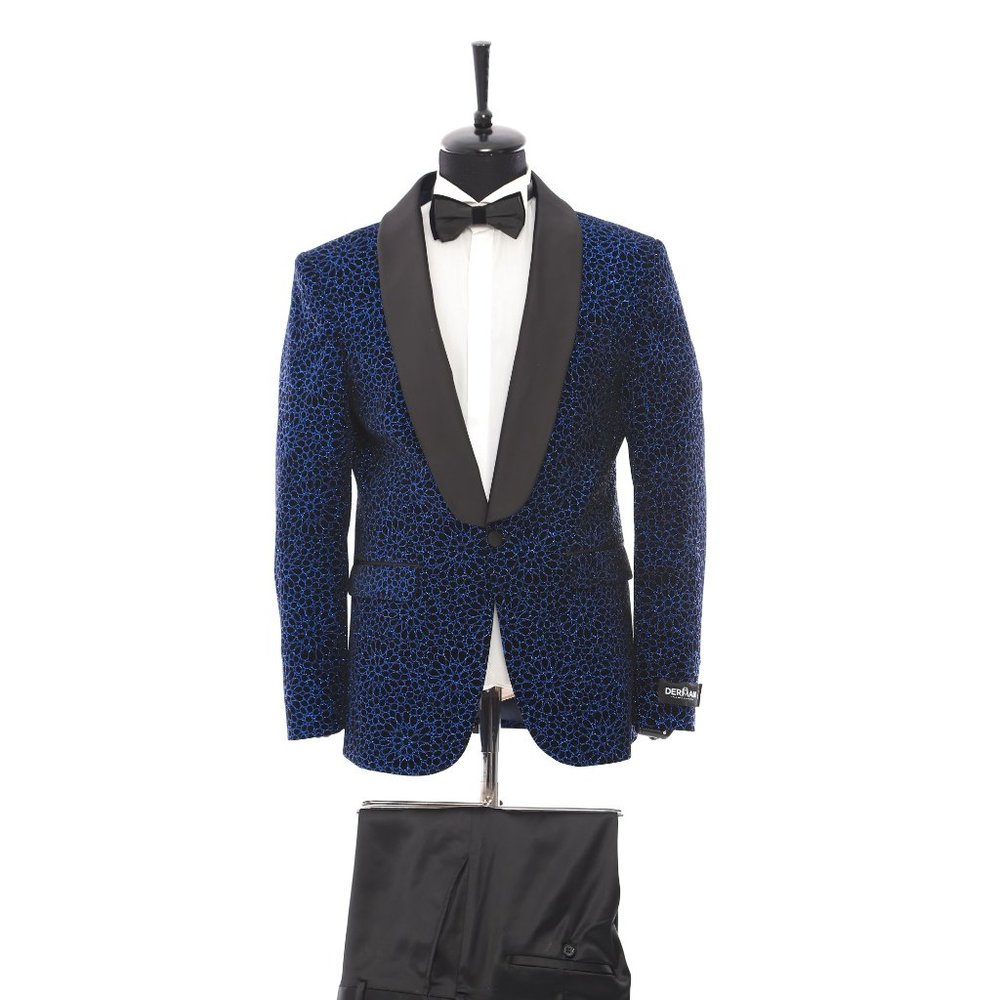 Derman Suits' Shiny Green Tuxedo 2pc, Turkish Import